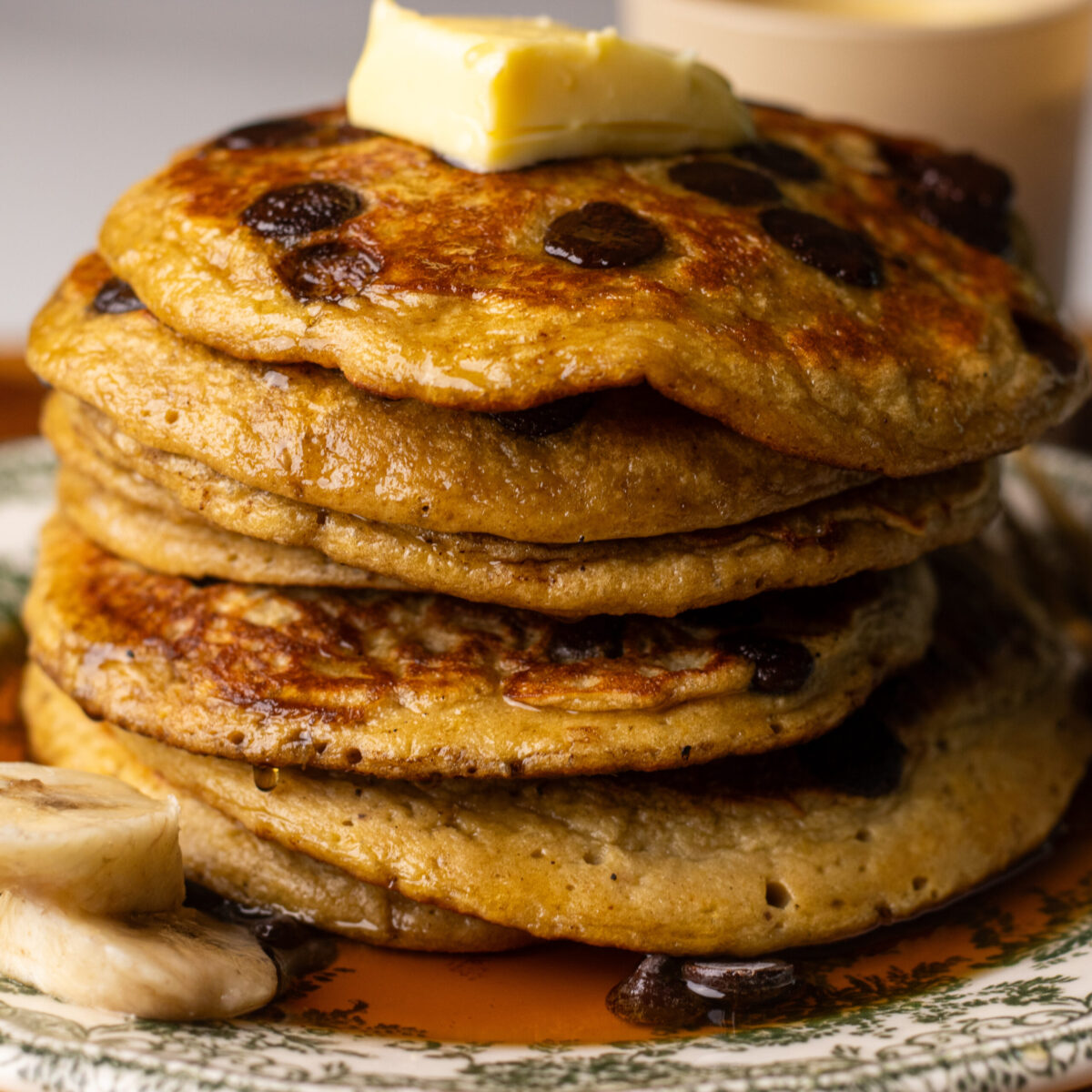 High Protein Banana Oatmeal Cottage Cheese Pancakes