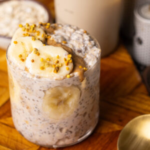 High Protein Banana Pudding Overnight Oats
