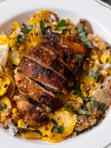 one pot lemon parmesan chicken thighs