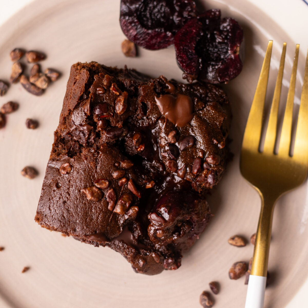 cherry brownies with coconut sugar