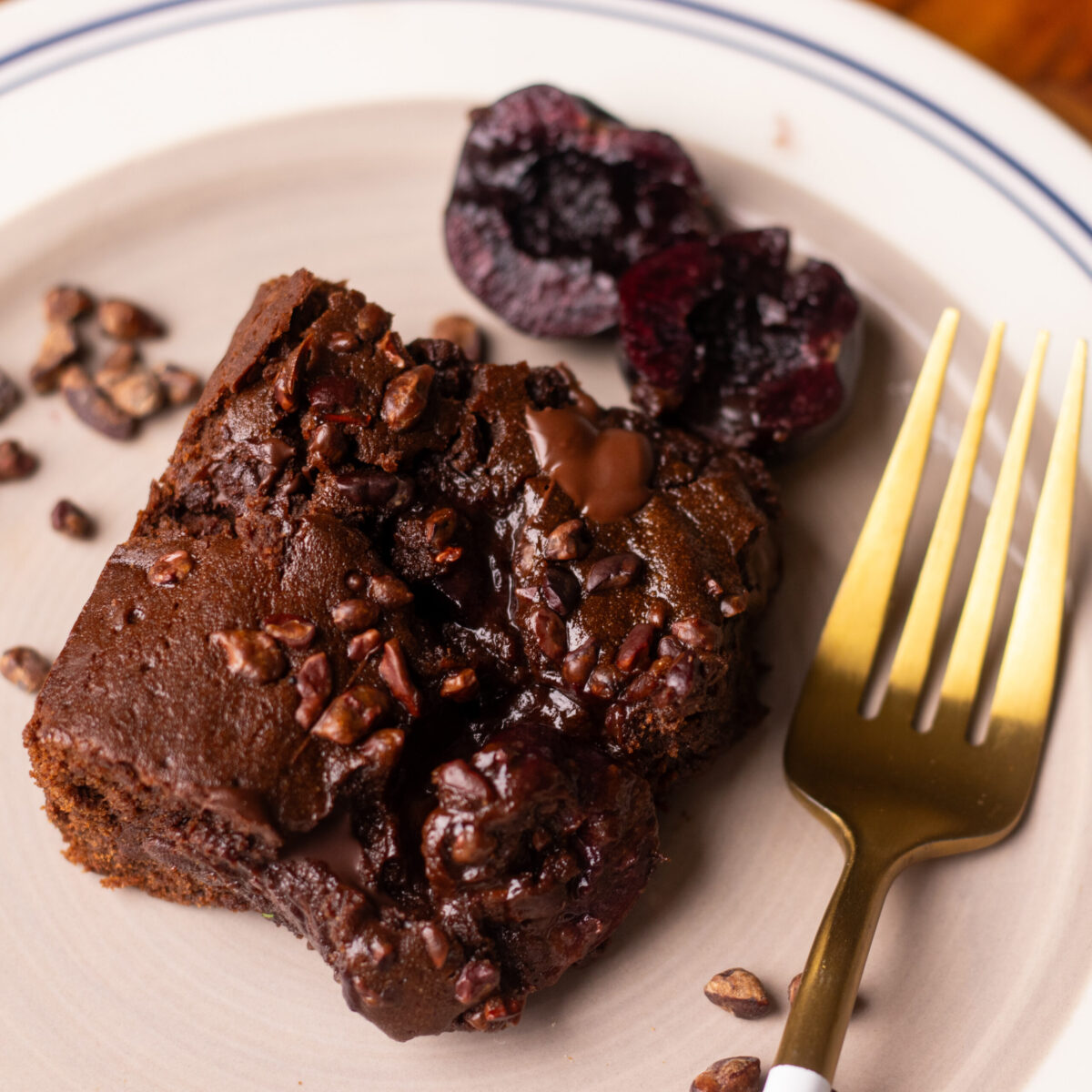 cherry brownies with coconut sugar