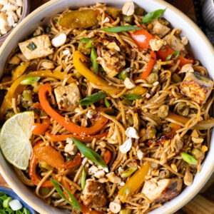 honey ginger noodles with tofu