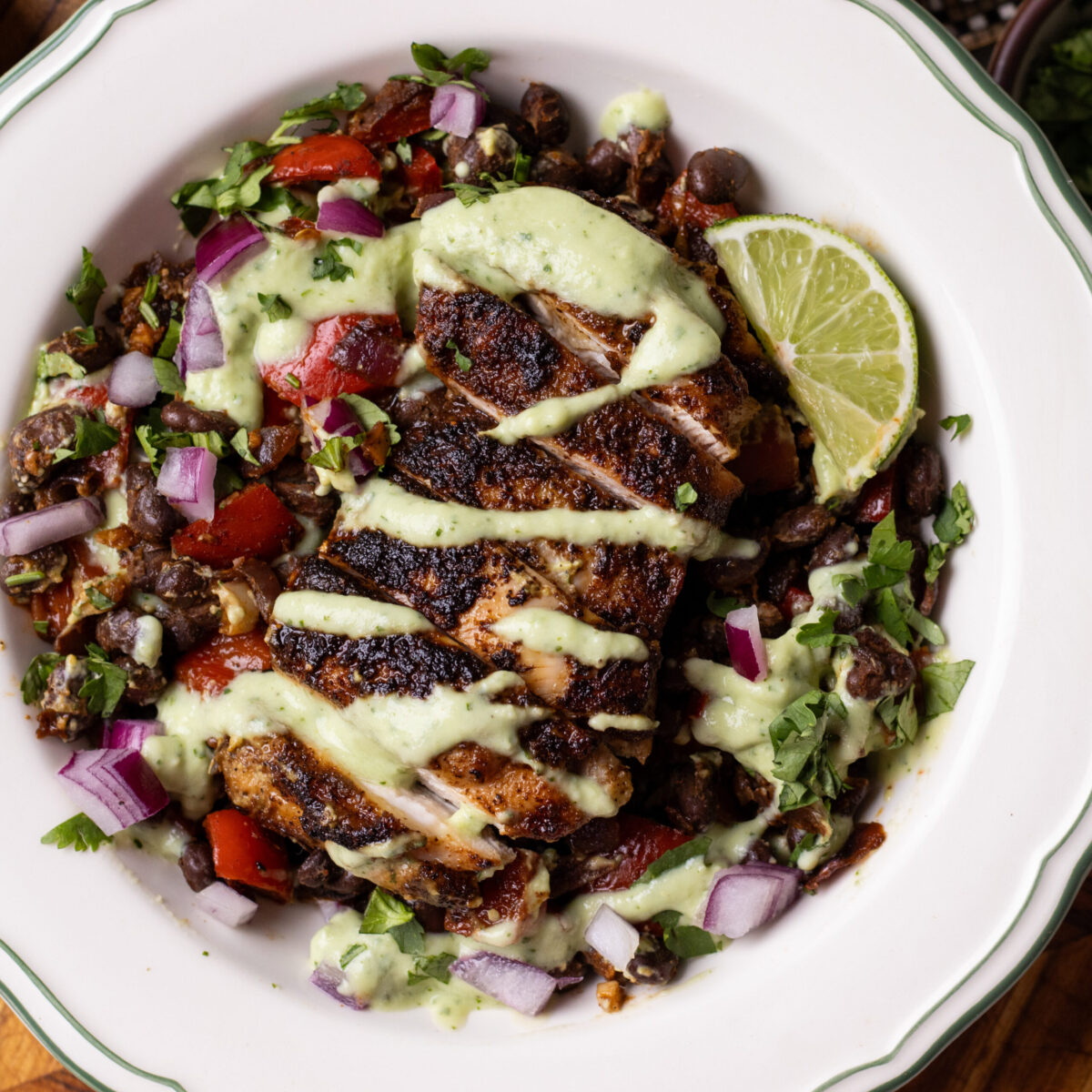 Chipotle Chicken Thighs With Cilantro Lime Sauce