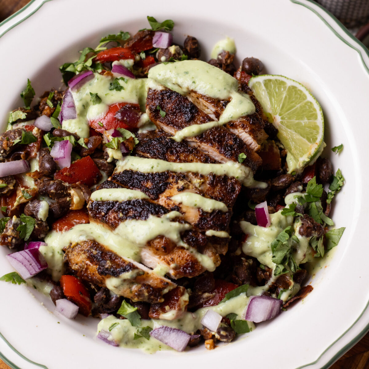 Chipotle Chicken Thighs With Cilantro Lime Sauce
