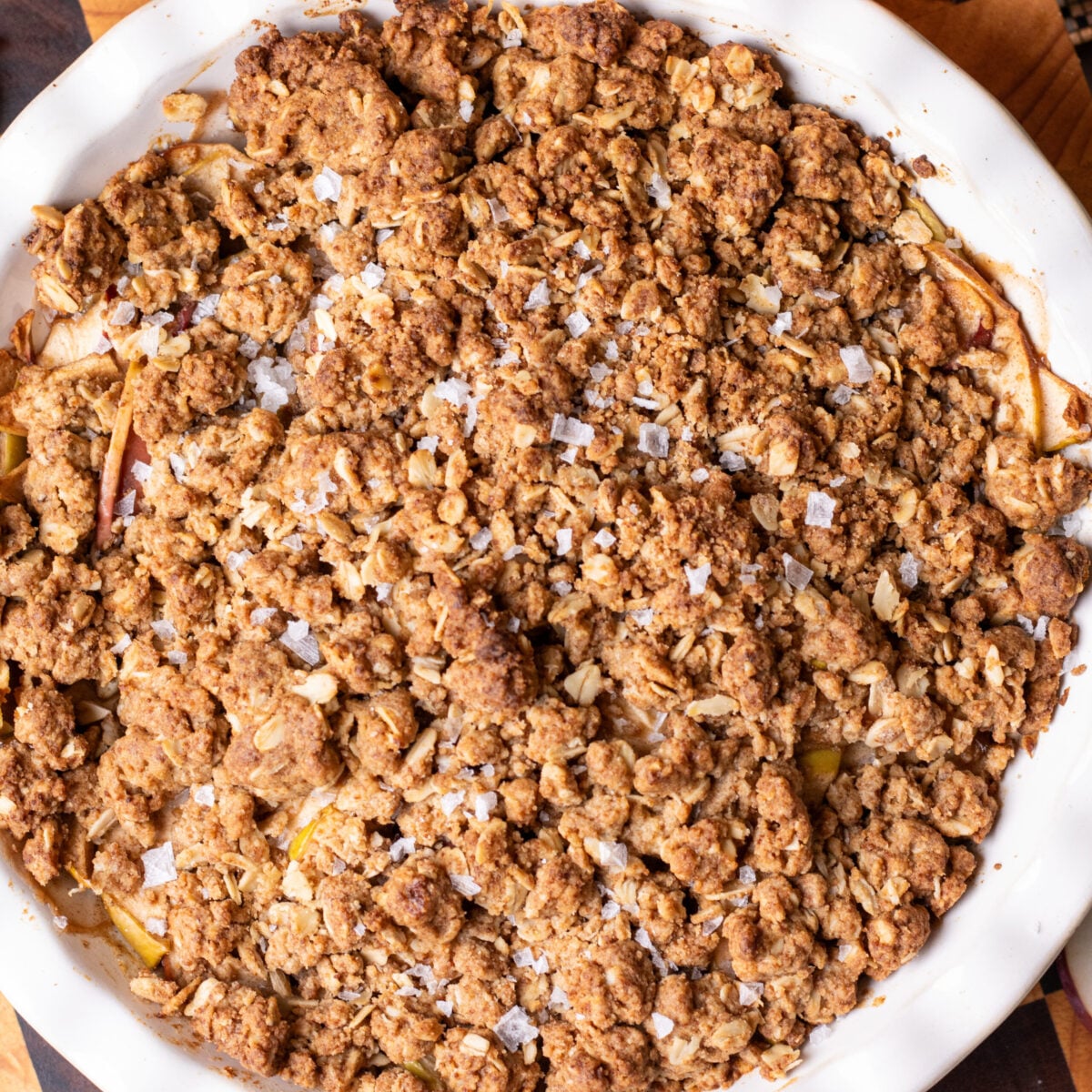 salted maple apple crisp