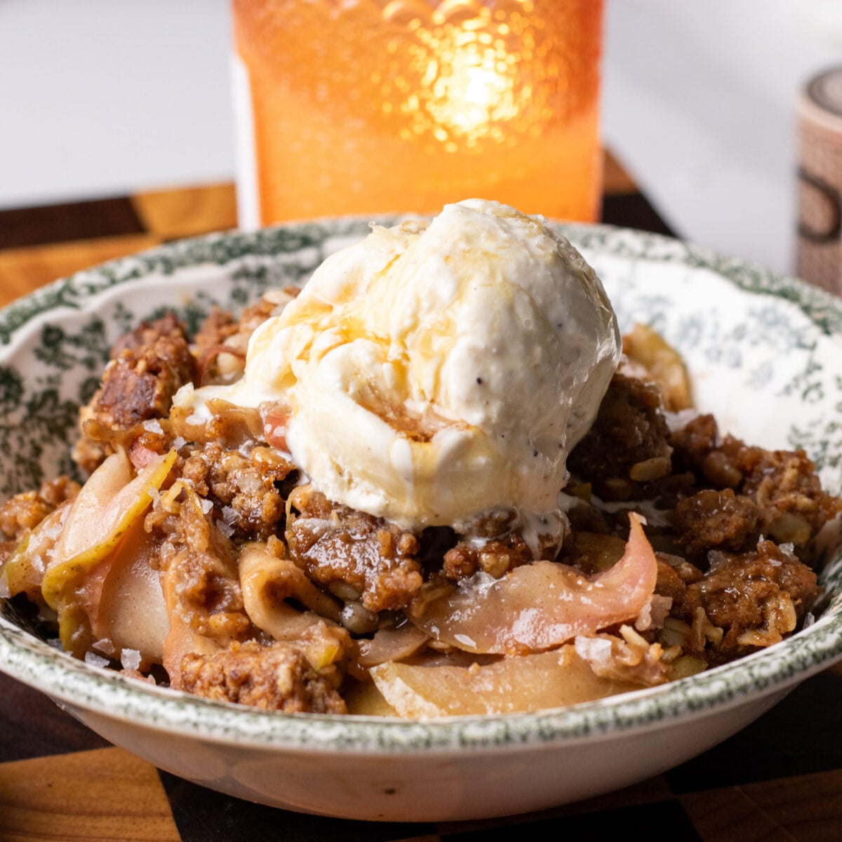 salted maple apple crisp