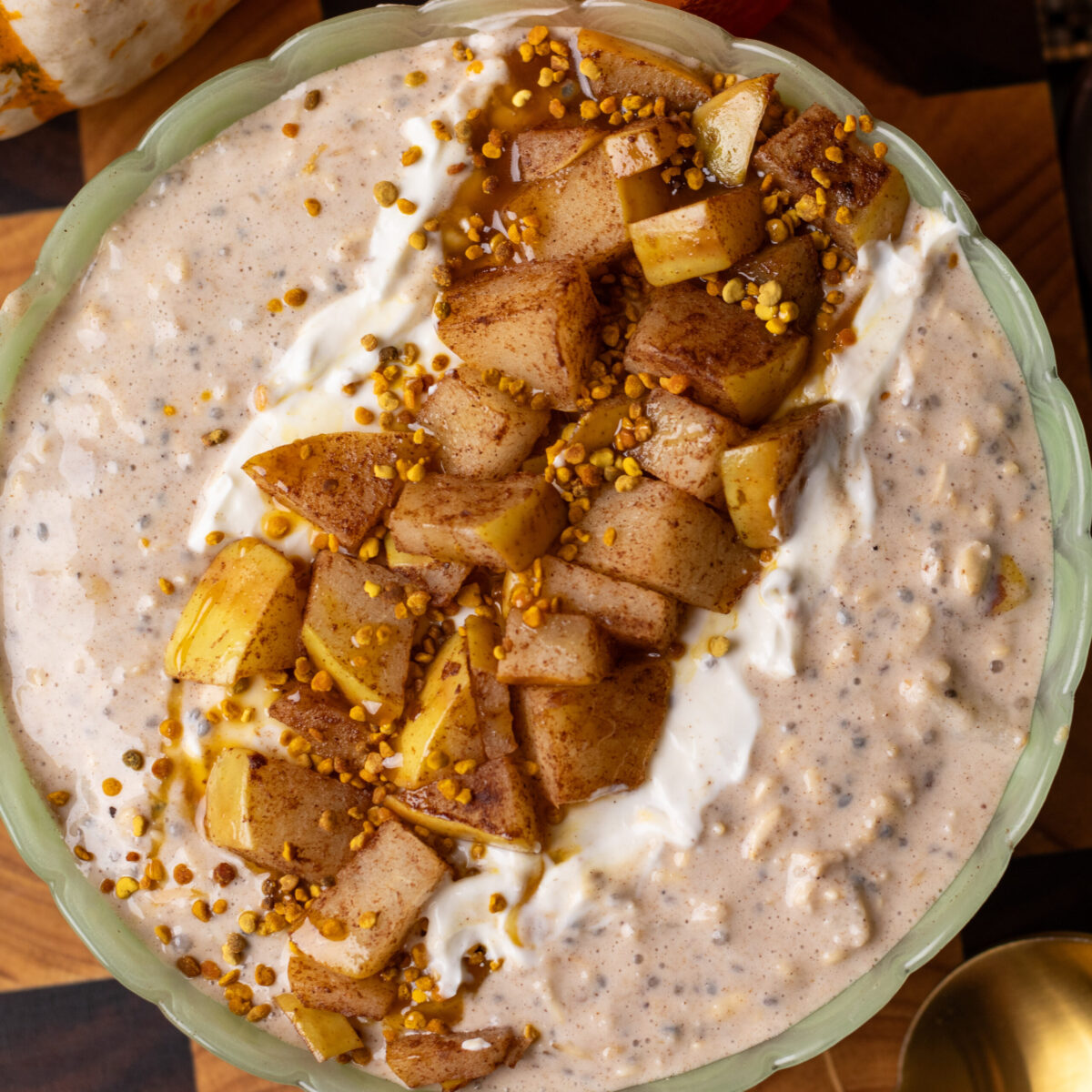 spiced pear overnight oats