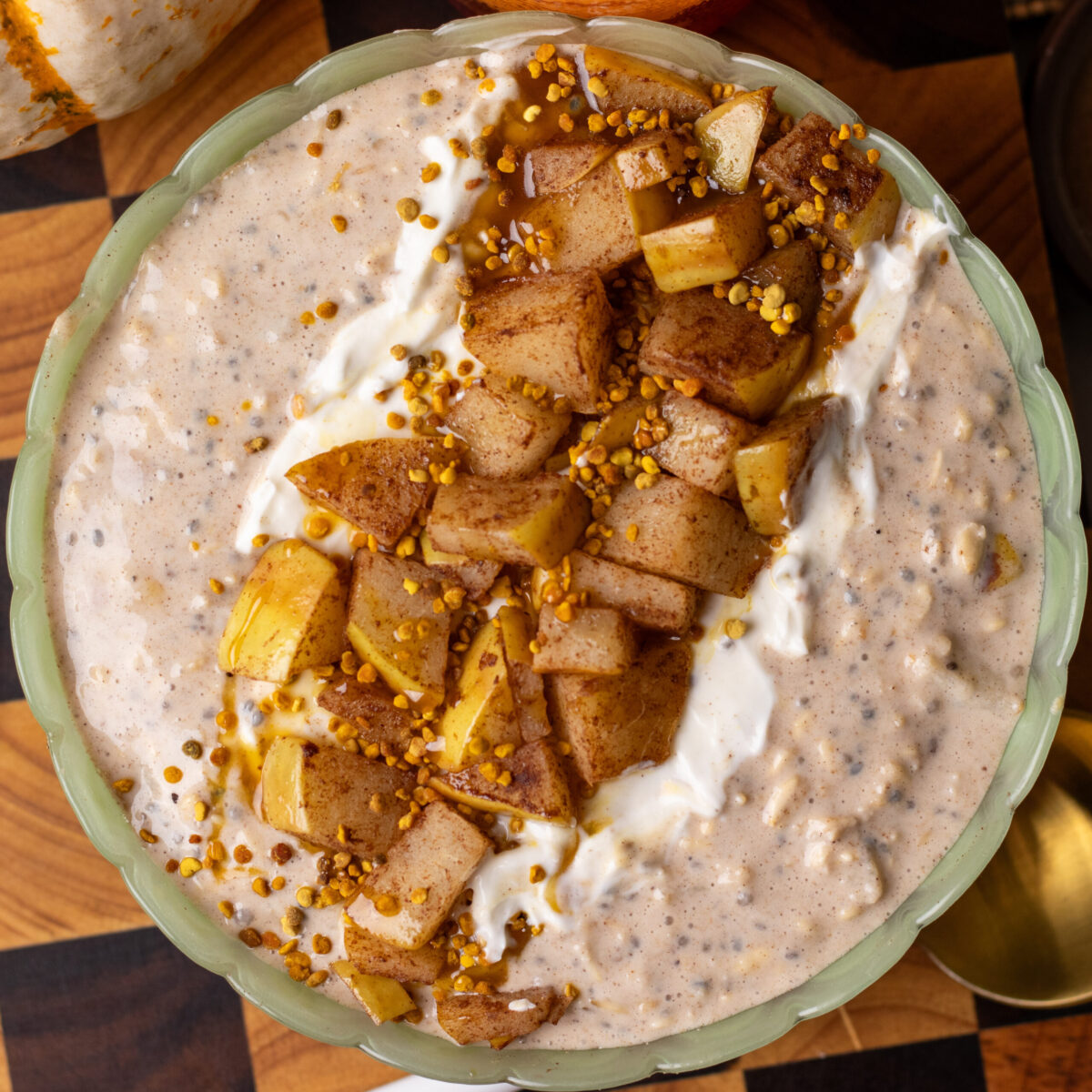 spiced pear overnight oats
