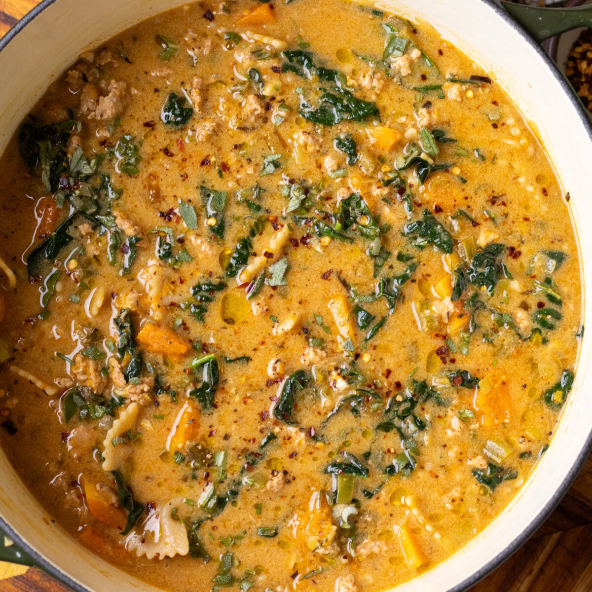 creamy turkey noodle soup